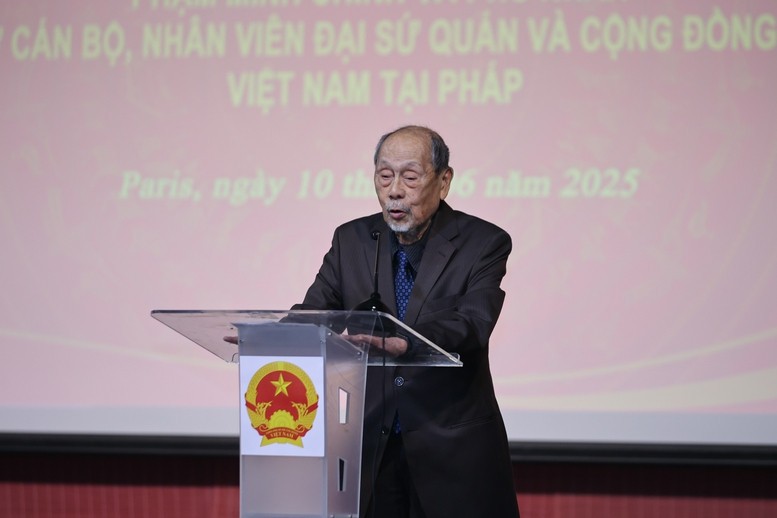 Ông Nguyễn Văn Bổn, nguyên Chủ tịch Hội người Việt Nam tại Pháp tin tưởng Việt Nam sẽ vững bước tiến vào kỷ nguyên vươn mình - Ảnh: VGP/Nhật Bắc