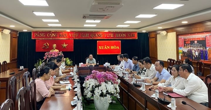 102 phường, xã mới tham gia vận hành thử nghiệm, ảnh chụp tại UBND phường Xuân Hòa. (Ảnh: Đại Việt)