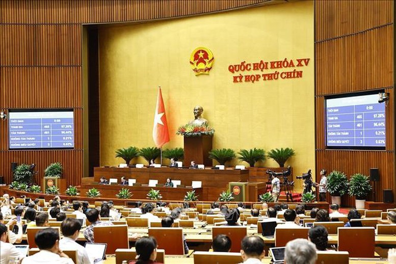 Quốc hội thông qua Nghị quyết của Quốc hội về việc sắp xếp đơn vị hành chính cấp tỉnh năm 2025