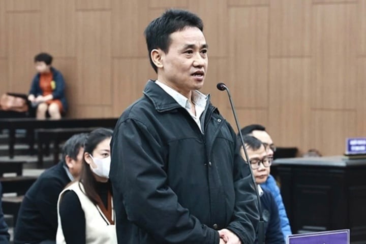 Bị cáo Trần Tùng tại phiên toà sơ thẩm.