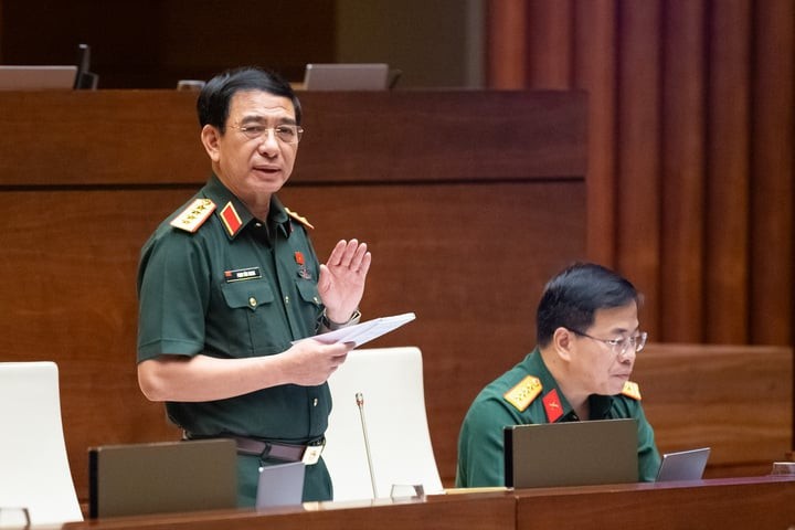 Đại tướng Phan Văn Giang, Bộ trưởng Quốc phòng phát biểu sáng nay.