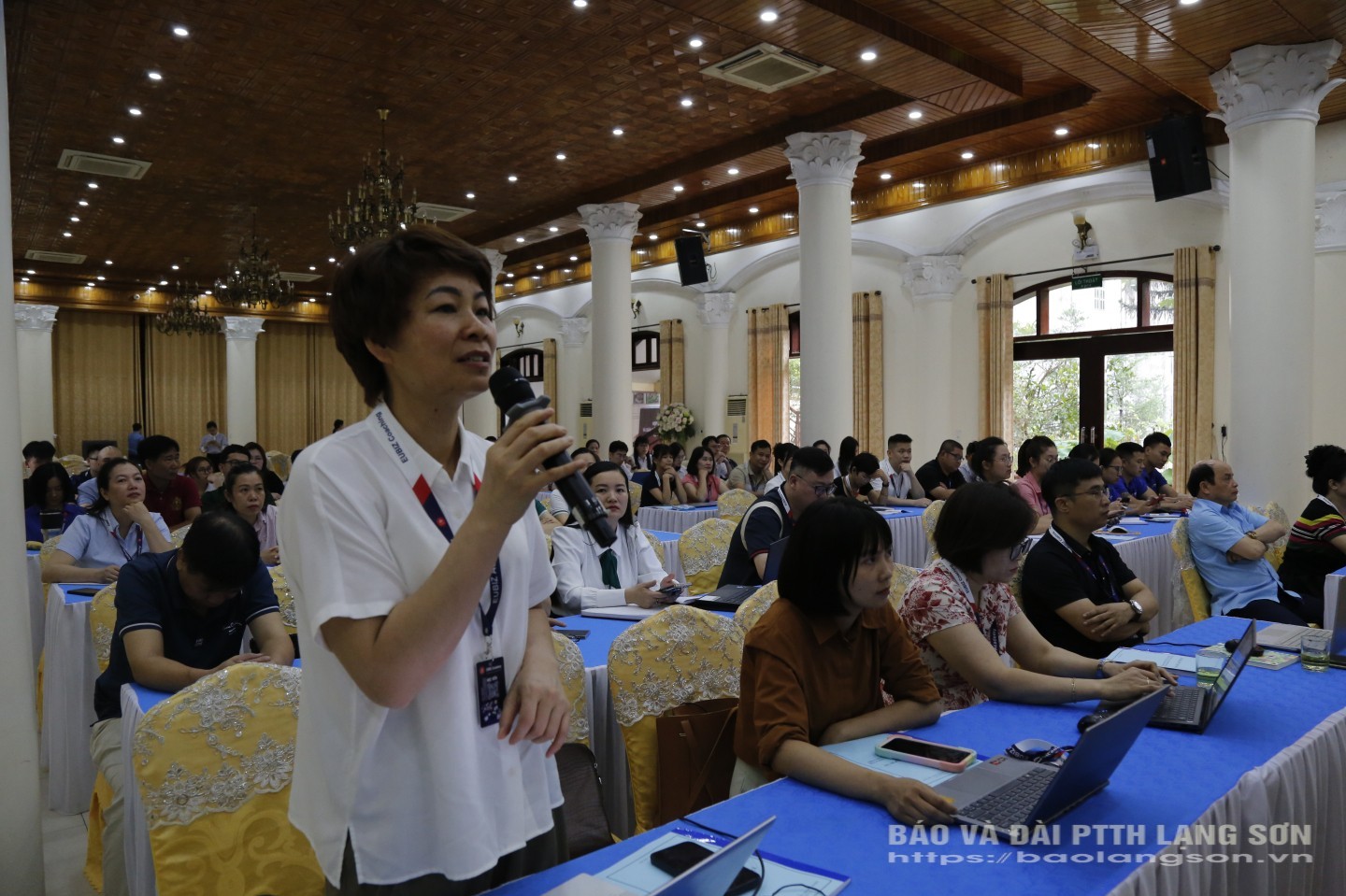 Đại diện doanh nghiệp phát biểu thảo luận tại buổi tập huấn