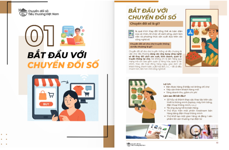 Cuốn sổ tay được thiết kế với nội dung đơn giản, dễ tiếp cận, bám sát thực tiễn hoạt động kinh doanh của tiểu thương