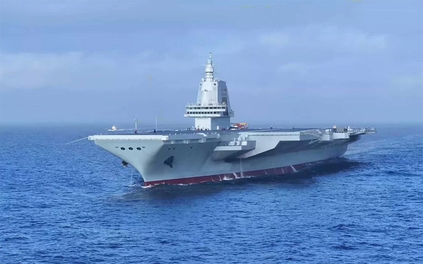 Tàu sân bay Phúc Kiến còn được biết đến với tên Type 003. Ảnh: Bộ Quốc phòng Trung Quốc