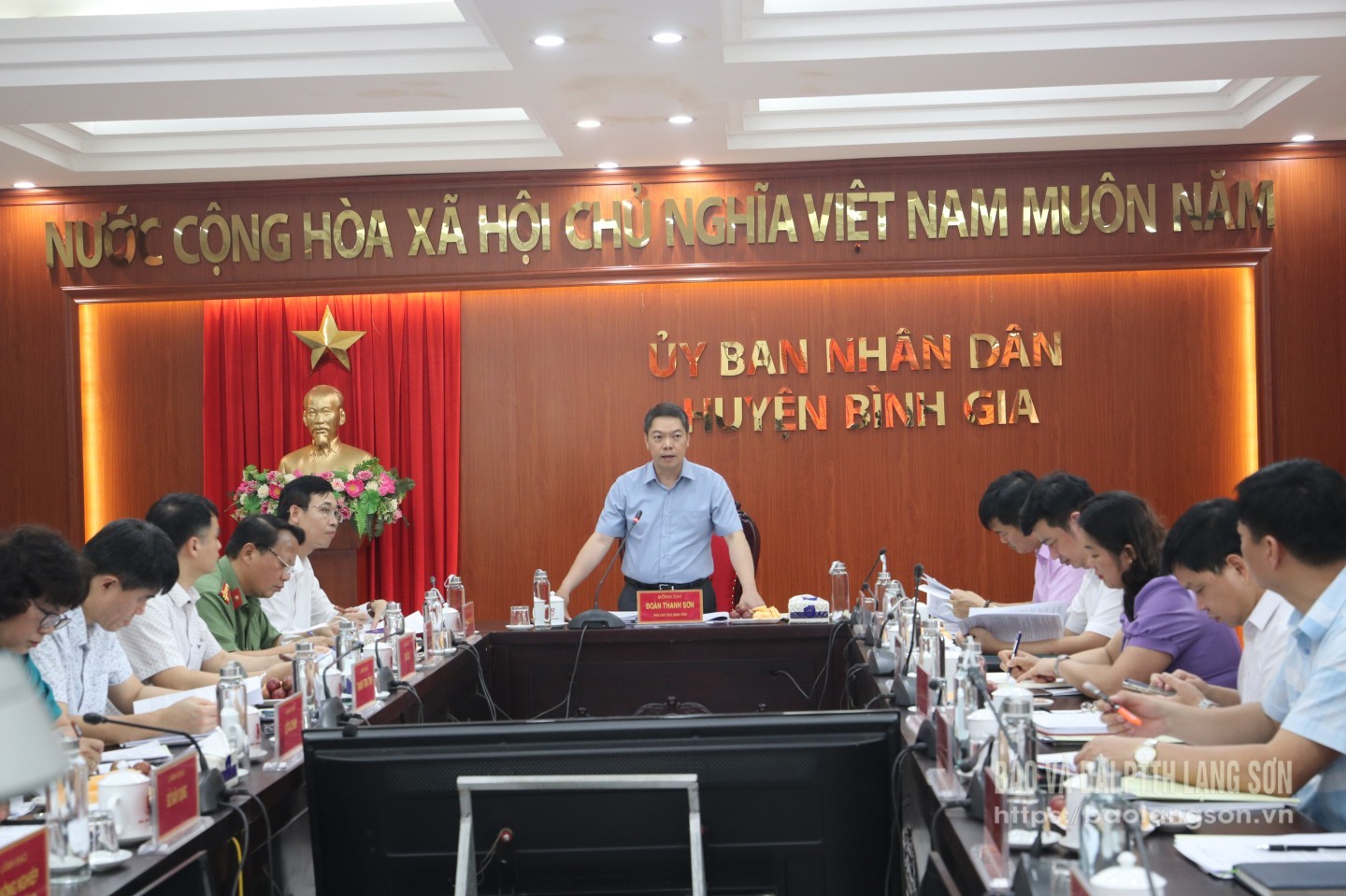 Đồng chí Đoàn Thanh Sơn, Phó Chủ tịch UBND tỉnh phát biểu kết luận tại buổi kiểm tra