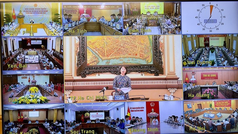Hội nghị được kết nối trực tuyến tới trụ sở UBND các tỉnh, thành phố trực thuộc Trung ương - Ảnh: VGP/Nhật Bắc