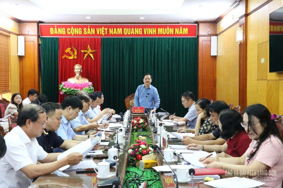 Đồng chí Hoàng Văn Tài, Trưởng Ban Kinh tế – Ngân sách, HĐND tỉnh phát biểu kết luận tại buổi thẩm tra