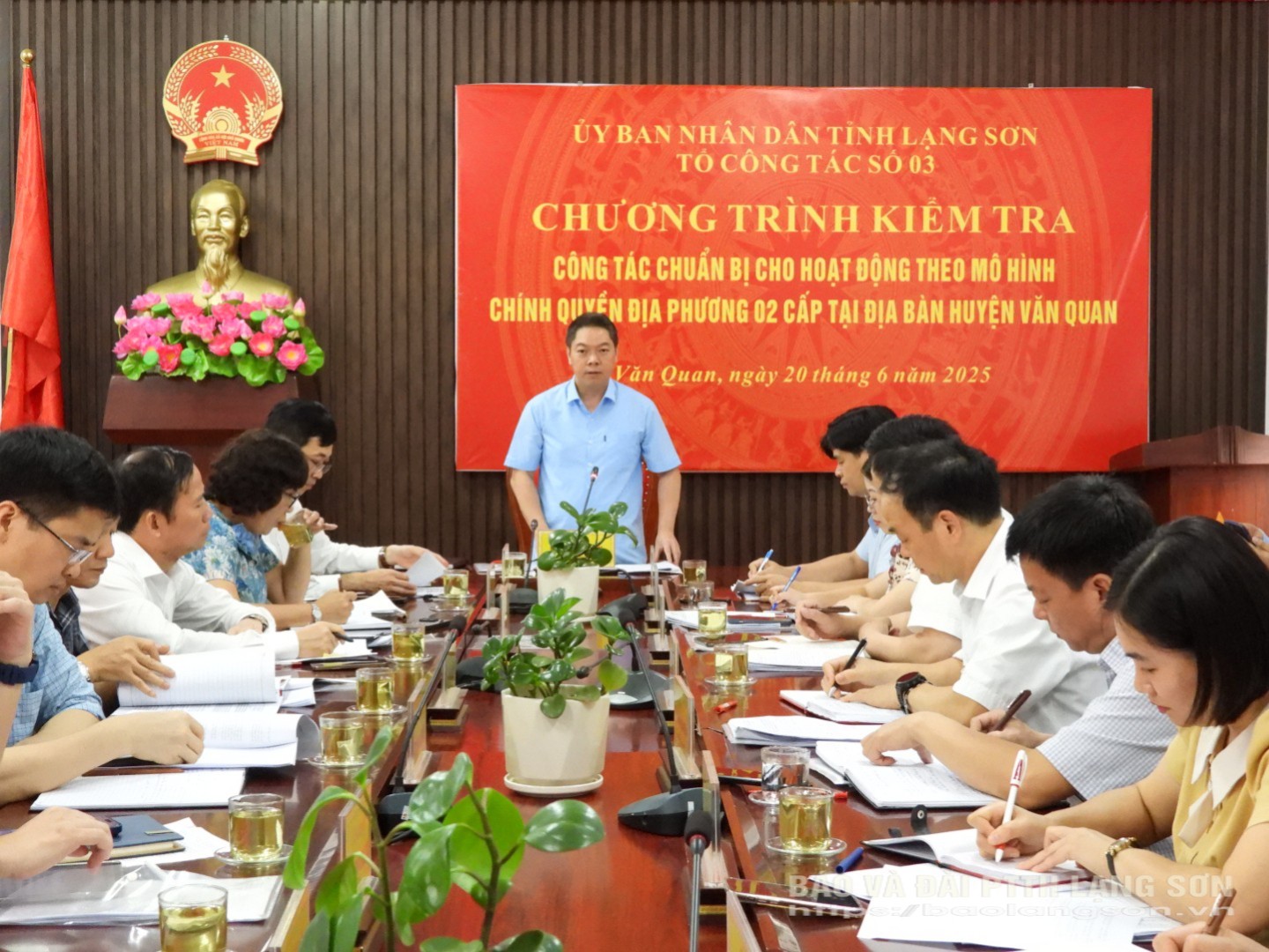 Đồng chí Phó Chủ tịch UBND tỉnh phát biểu kết luận buổi kiểm tra