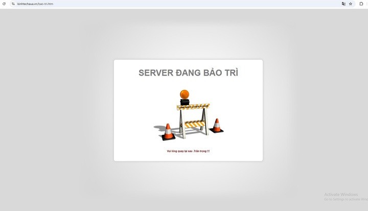 ...và sau khi không thể truy cập. (Ảnh chụp màn hình)