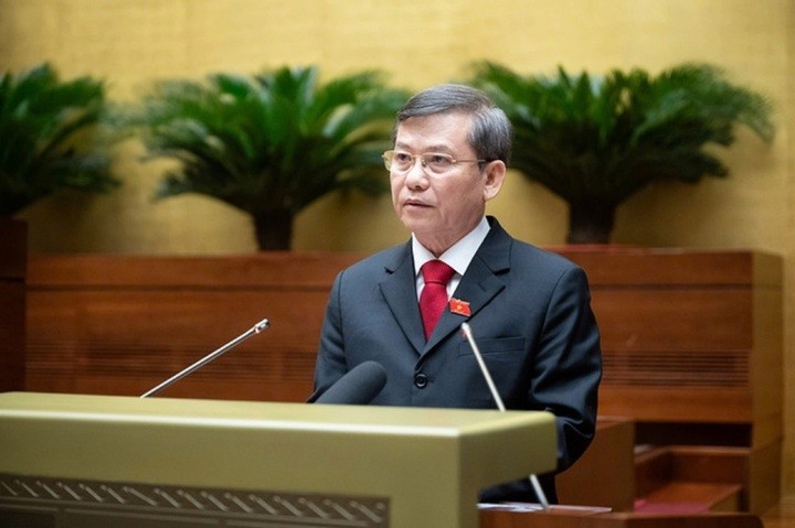 Chánh án Toà án Nhân dân tối cao Lê Minh Trí. (Ảnh: Media Quốc hội)