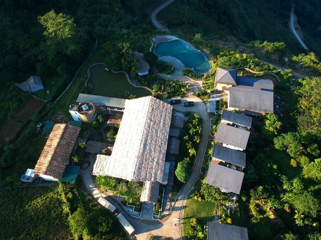 Một góc Bakhan Village Resort nhìn từ trên cao. (Ảnh: Hồ Hạ/Vietnam+)