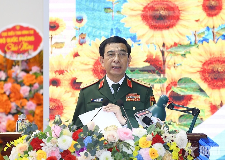 Đại tướng Phan Văn Giang phát biểu chỉ đạo.