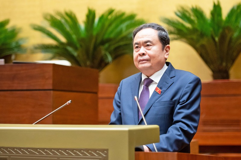 Chủ tich Quốc hội phát biểu tại hội nghị.