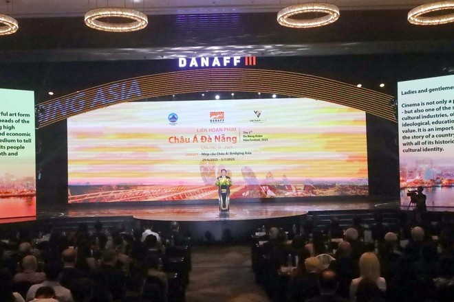 Quang cảnh Lễ khai mạc Liên hoan phim Châu Á Đà Nẵng lần thứ 3 năm 2025. (Ảnh: Trần Lê Lâm/TTXVN)