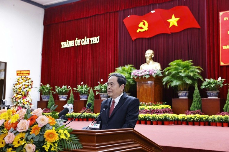 Chủ tịch Quốc hội Trần Thanh Mẫn phát biểu tại Lễ công bố