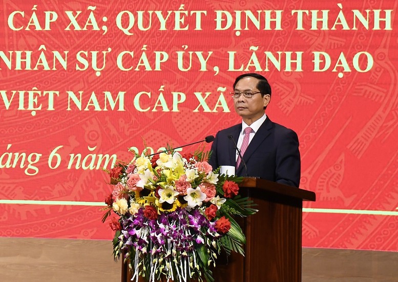 Phó Thủ tướng Bùi Thanh Sơn yêu cầu từ ngày 1/7, mọi công việc theo thẩm quyền của 2 cấp của tỉnh Điện Biên phải thực hiện theo đúng theo tinh thần phục vụ người dân và doanh nghiệp tốt hơn - Ảnh: VGP/Hải Minh