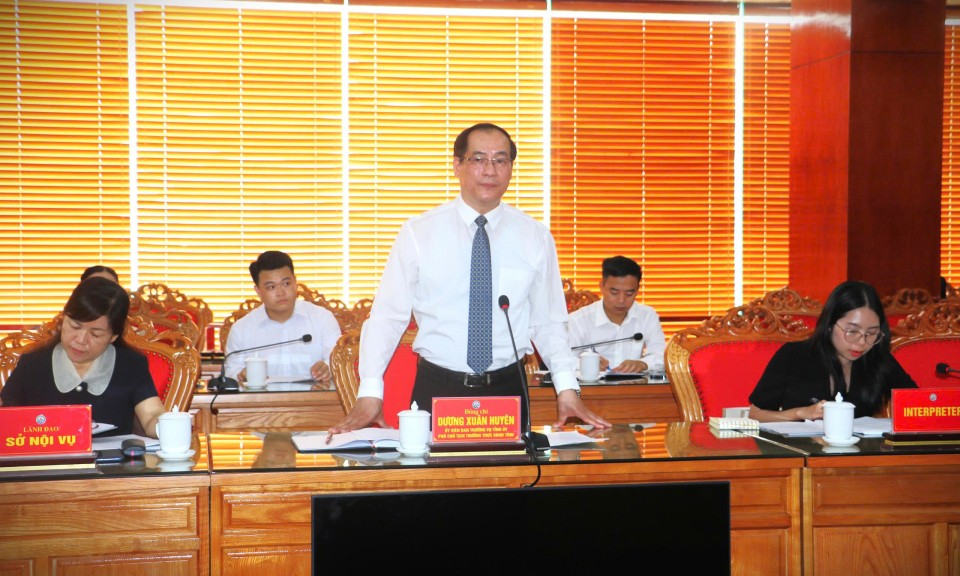 Lãnh đạo UBND tỉnh tiếp và làm việc với Đoàn nghiên cứu, khảo sát của Học viện Hành chính và Quản trị