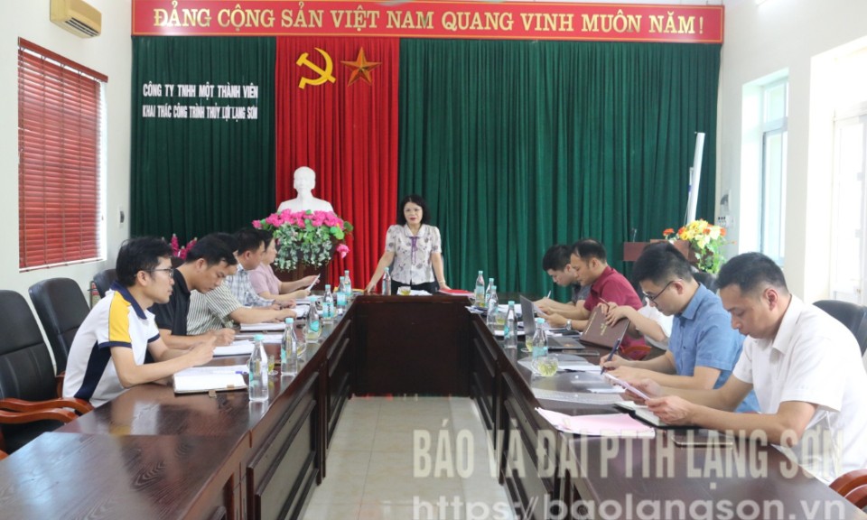 Ban Kinh tế - Ngân sách làm việc với Công ty TNHH MTV Khai thác công trình thủy lợi