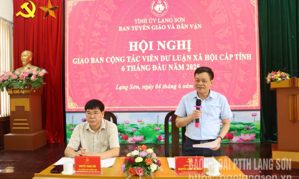 Giao ban cộng tác viên dư luận xã hội 6 tháng đầu năm