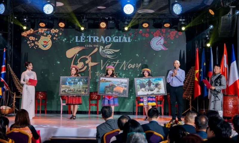 Bức tranh vẽ Tết của họa sĩ nhí gốc Việt được đấu giá gần 50 triệu đồng