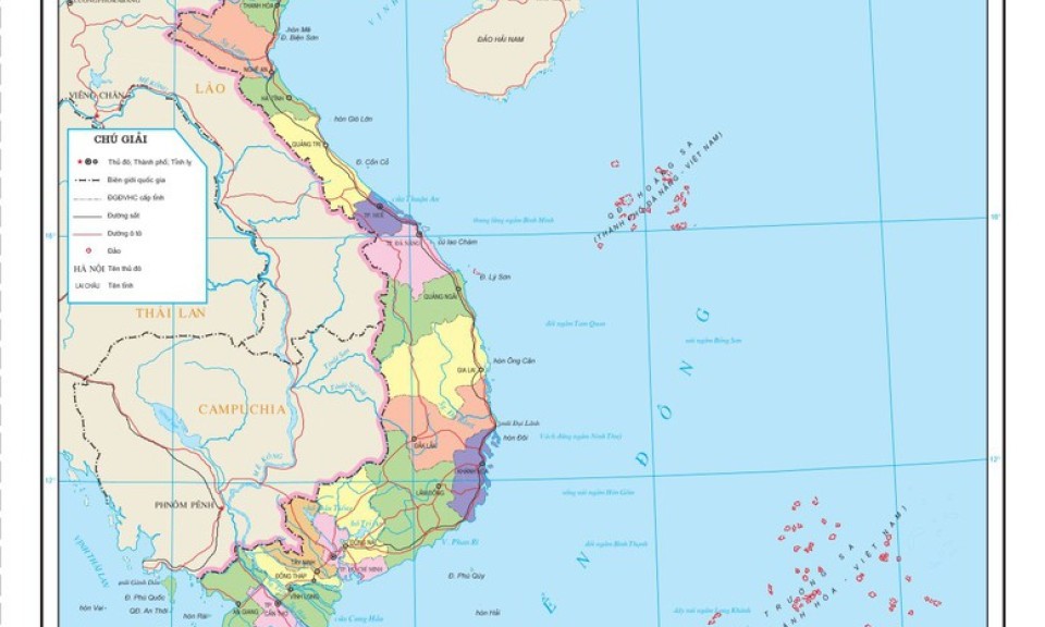 Sẽ cung cấp miễn phí bản đồ hành chính chi tiết 34 tỉnh, thành mới trên môi trường mạng