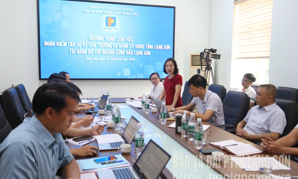 Kiểm tra công tác chuẩn bị đại hội tại Đảng bộ Chi nhánh Xăng dầu Lạng Sơn nhiệm kỳ 2025–2030