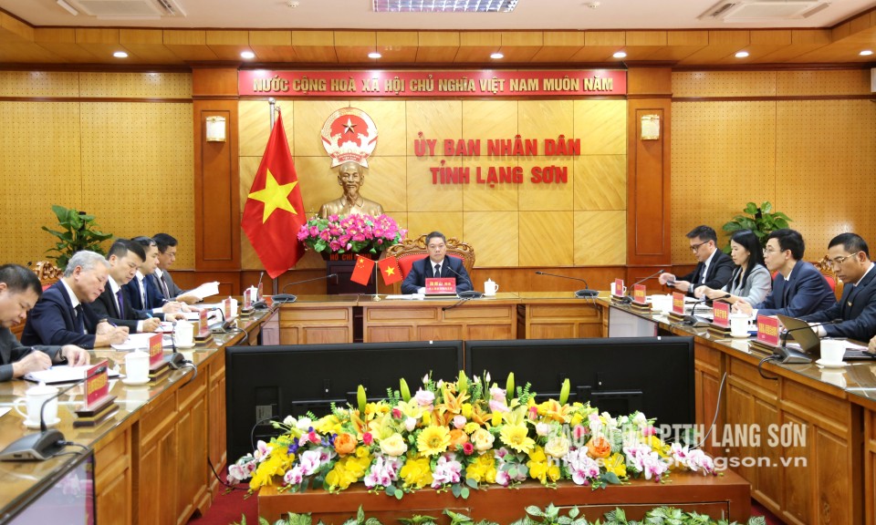 Hội đàm thúc đẩy thông quan hàng hóa qua các cửa khẩu của tỉnh Lạng Sơn (Việt Nam) và Quảng Tây (Trung Quốc)