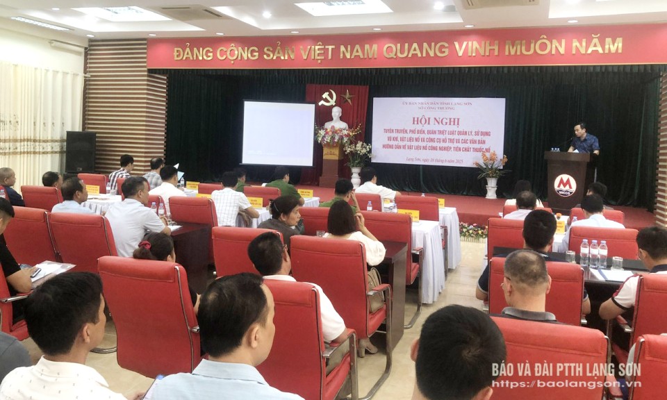 Sở Công Thương phổ biến, quán triệt Luật Quản lý, sử dụng vũ khí vật liệu nổ và công cụ hỗ trợ