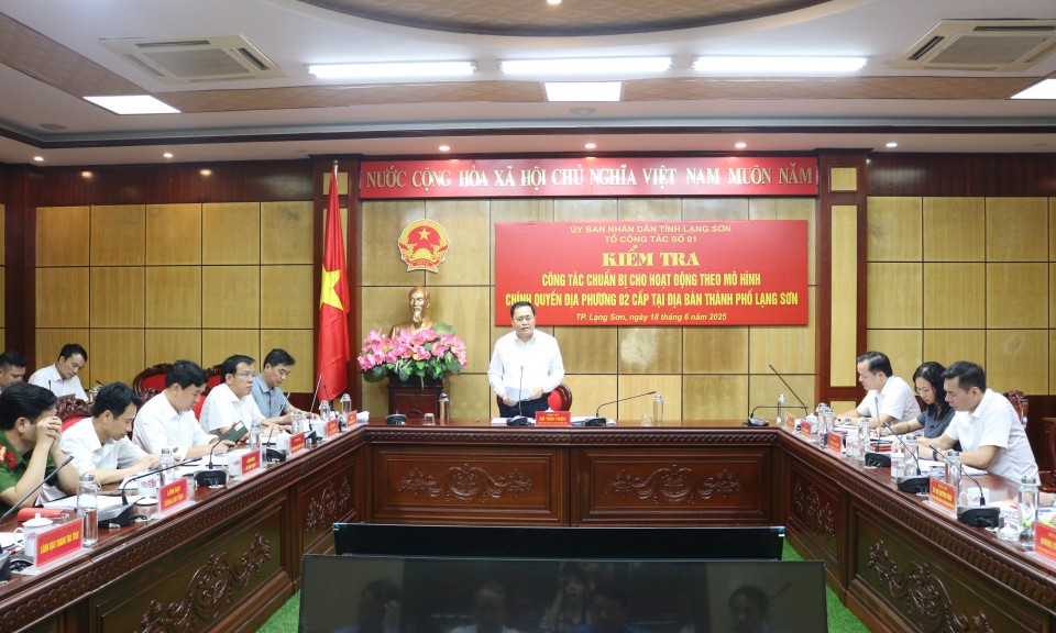 Lãnh đạo tỉnh kiểm tra công tác chuẩn bị hoạt động theo mô hình chính quyền địa phương 2 cấp tại thành