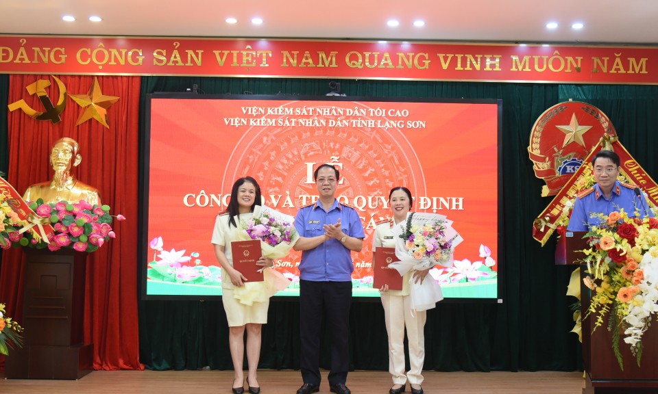 Công bố quyết định điều động, bổ nhiệm Viện trưởng Viện Kiểm sát nhân dân tỉnh