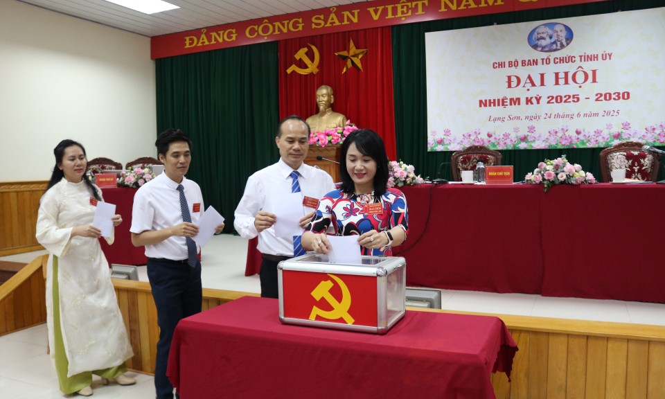 Đại hội Chi bộ Ban Tổ chức Tỉnh ủy nhiệm kỳ 2025-2030