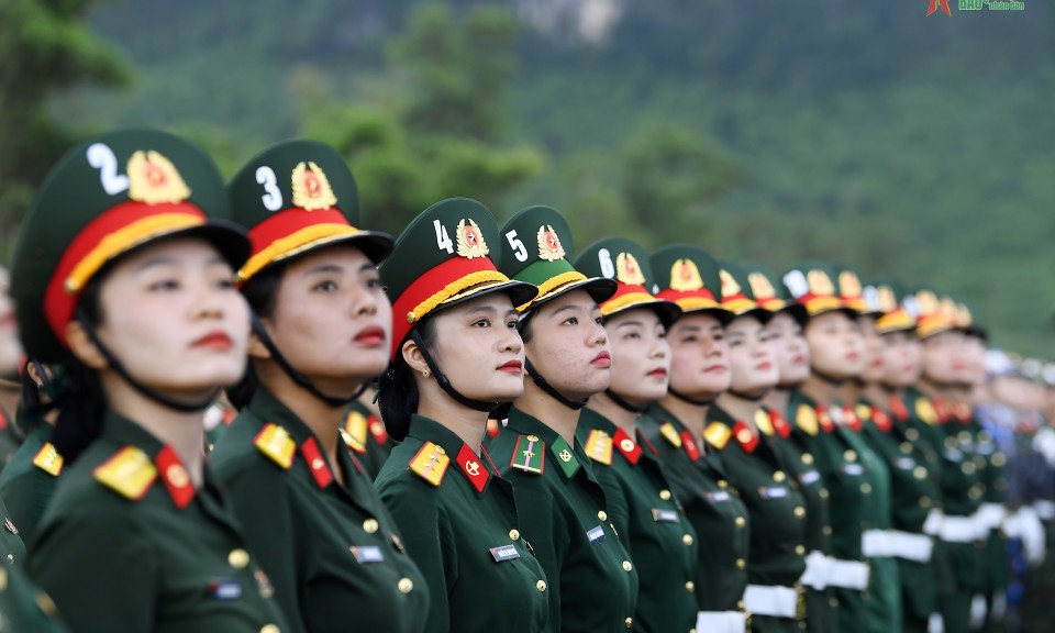 Các khối diễu binh, diễu hành trong nhiệm vụ A80 hợp luyện lần thứ nhất