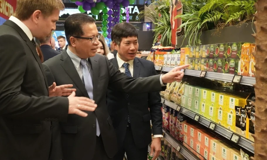 'Góc Việt Nam' đầu tiên tại chuỗi siêu thị lớn ở thủ đô của Liên bang Nga