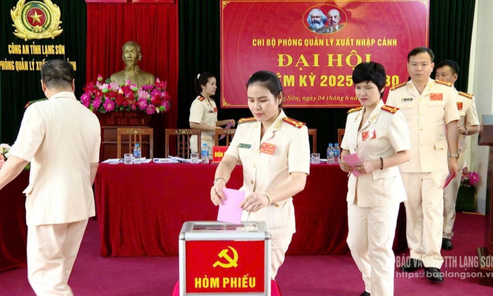 26/26 chi bộ, đảng bộ cơ sở trực thuộc Đảng bộ Công an tỉnh tổ chức thành công Đại hội nhiệm kỳ 2025 - 2030