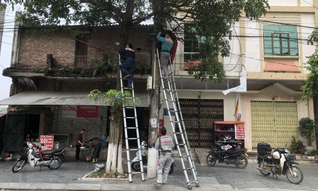 Chỉnh trang cáp viễn thông: Để an toàn mỹ quan đô thị