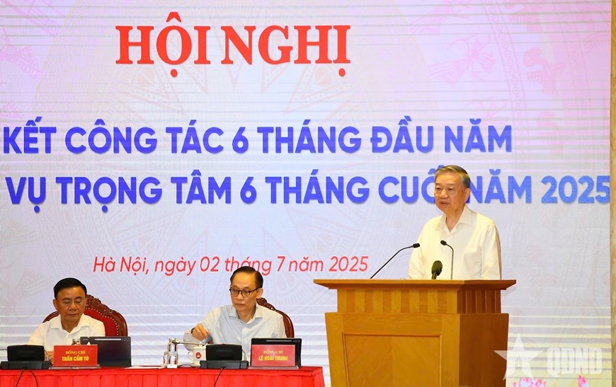  Tổng Bí thư Tô Lâm phát biểu chỉ đạo ra mắt 3 nền tảng ứng dụng phục vụ thực hiện Nghị quyết số 57-NQ/TW.