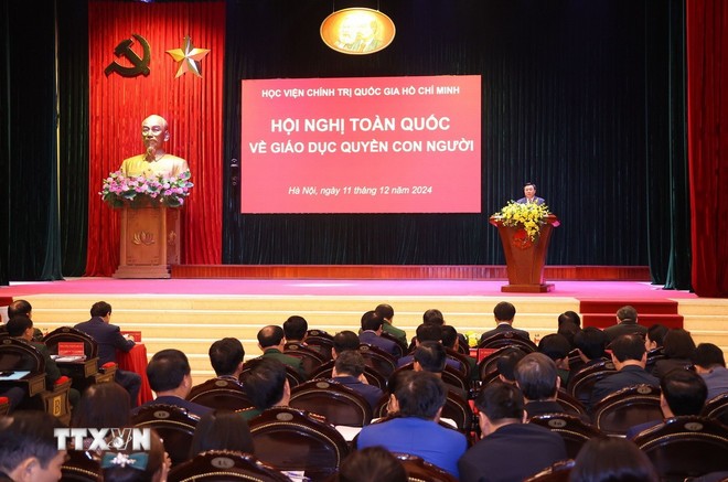 Hội nghị toàn quốc về giáo dục quyền con người. (Ảnh: Văn Điệp/TTXVN)