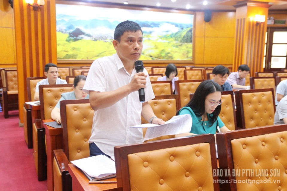 Đại diện Ban Dân tộc HĐND tỉnh phát biểu ý kiến tại cuộc họp