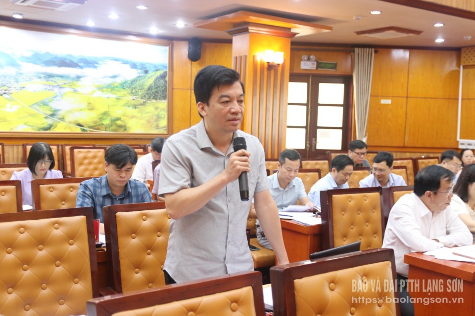 Đại diện Ban Văn hóa – Xã hội HĐND tỉnh phát biểu ý kiến tại cuộc họp