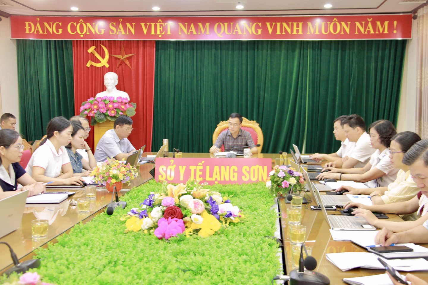 Các đại biểu dự hội nghị tại điểm cầu tỉnh Lạng Sơn