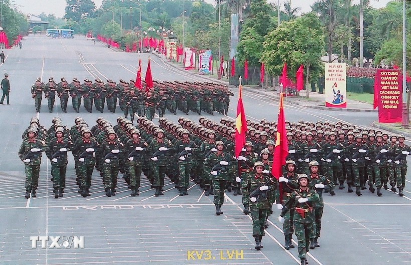 A parade rehearsal in preparation for the celebration of the 80th anniversary of the August Revolution (August 19, 1945 – 2025) and National Day (September 2, 1945 – 2025). (Photo: VNA)