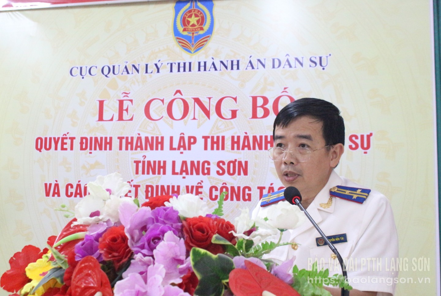 Lãnh đạo THADS tỉnh phát biểu tại buổi lễ