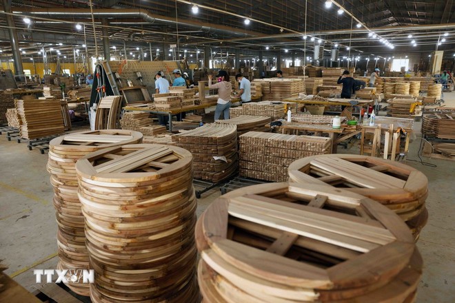 Sản phẩm xuất khẩu sang thị trường châu Âu. (Ảnh: Vũ Sinh/ TTXVN)