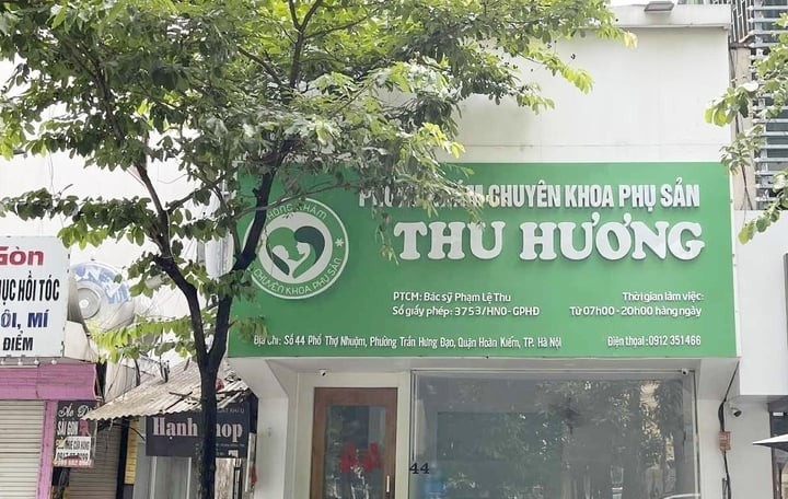 Phòng khám Sản phụ khoa Thu Hương tại địa chỉ 44 Thợ Nhuộm.