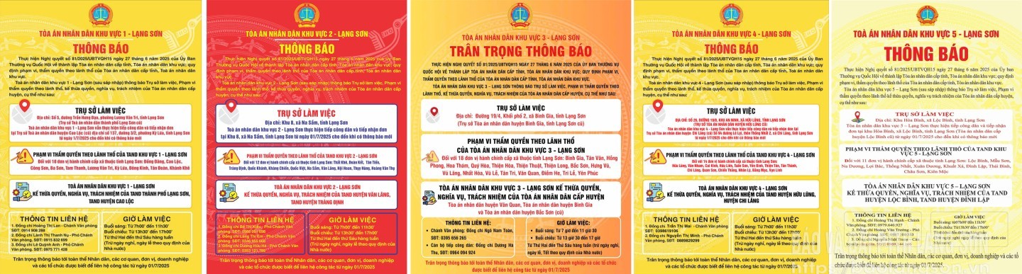 Đồ họa thông tin về các TAND khu vực mới thành lập được chia sẻ trên trang thông tin điện tử ngành tòa án và nền tảng mạng xã hội
