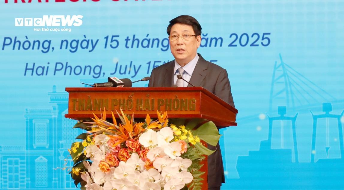 Chủ tịch nước Lương Cường phát biểu chỉ đạo tại hội nghị.