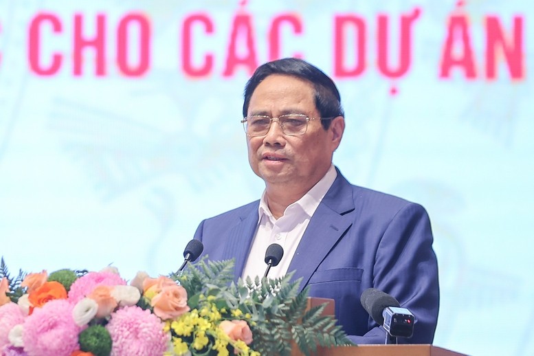 Thủ tướng Chính phủ Phạm Minh Chính phát biểu kết luận Hội nghị - Ảnh: VGP/Nhật Bắc