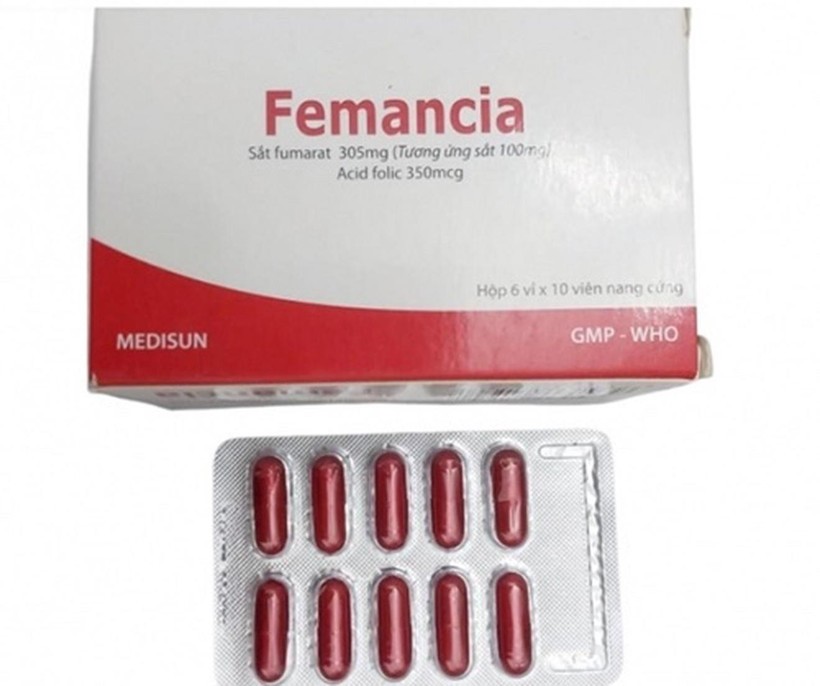 Thu hồi toàn bộ thuốc Femancia điều trị thiếu máu.