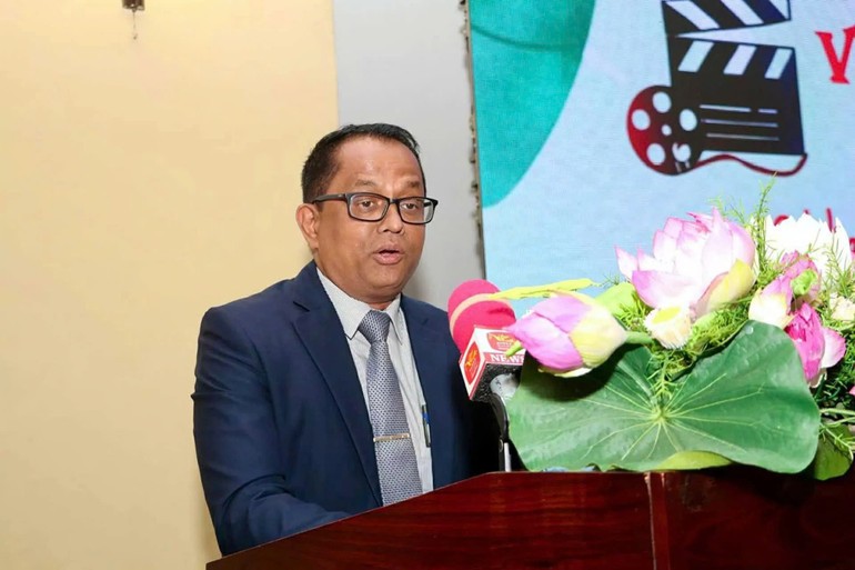 Chủ tịch Quốc hội Sri Lanka Jagath Wickramaratne phát biểu tại sự kiện. (Ảnh: Đại sứ quán Việt Nam tại Sri Lanka)