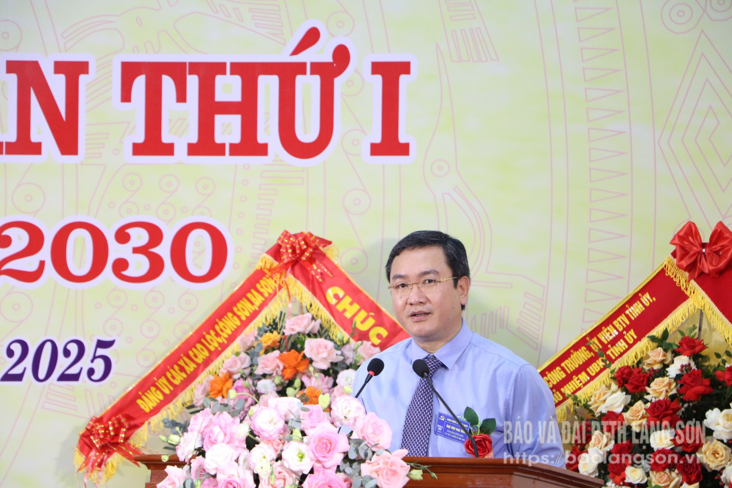 Đồng chí Nguyễn Cảnh Toàn, Phó Bí thư Tỉnh ủy phát biểu chỉ đạo đại hội